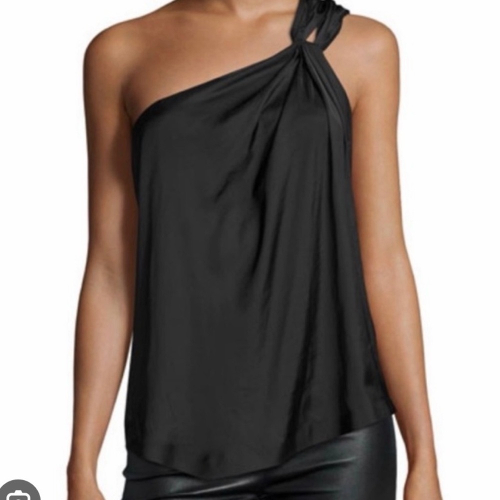 Zadig & Voltaire Tiki satin one shoulder shirt